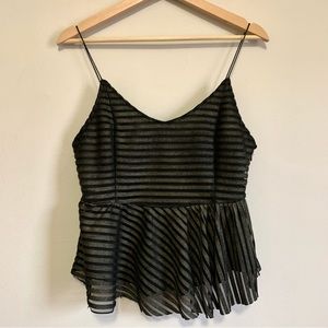 STOREE Peplum Camisole Black Top